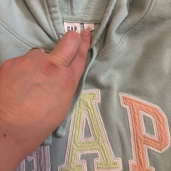 Women’s Teal GAP Hoodie Large - Picture 2 of 2